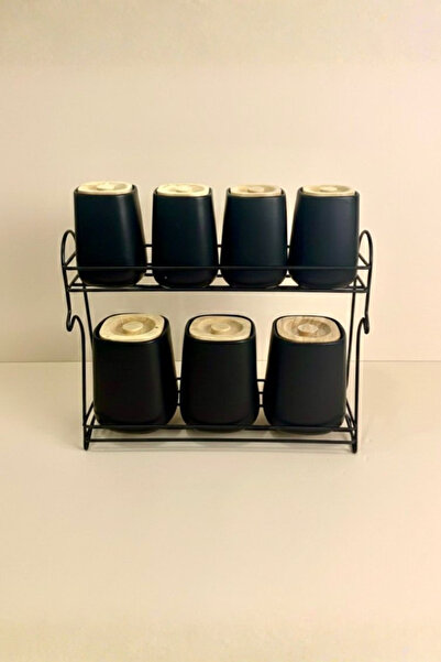 Generic Luxury ceramic storage container set with a stylish metal stand – perfect kitchen organization 🏡