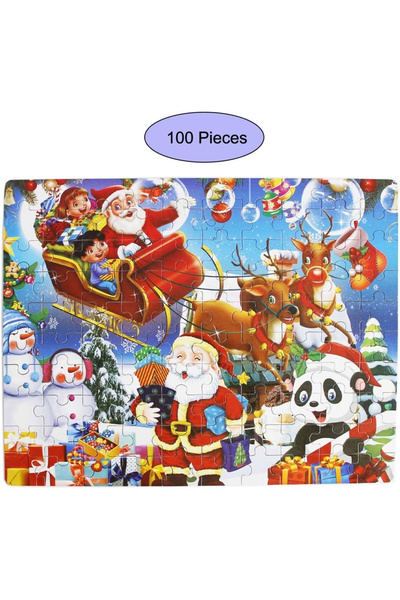 OEM Puzzle distractiv cu Moș Crăciun, format din 100 de piese