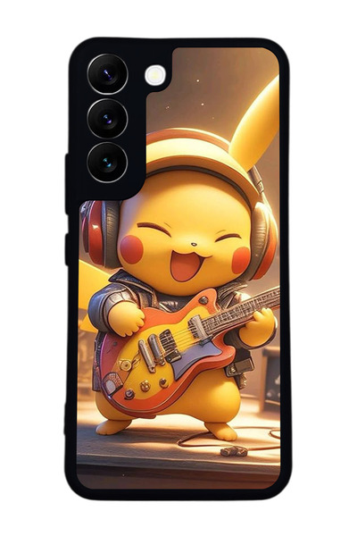 Aksel Kılıf متوافق مع هاتف سامسونج جالاكسي S22 مطبوع ، أسود غير لامع، سيليكون...