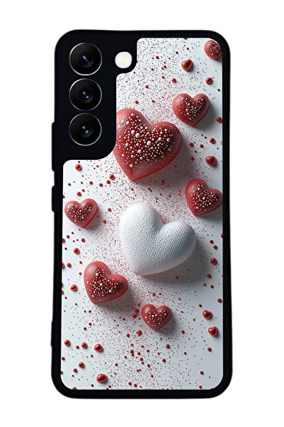 Aksel Kılıf متوافق مع هاتف سامسونج جالاكسي S22 مطبوع ، أسود غير لامع، سيليكون...