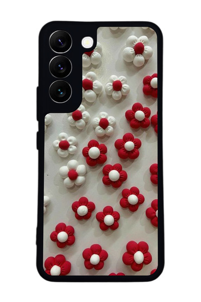 Aksel Kılıf متوافق مع هاتف سامسونج جالاكسي S22 مطبوع ، أسود غير لامع، سيليكون...