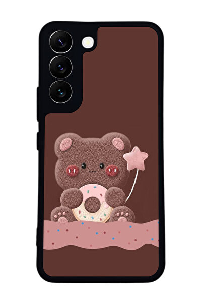 Aksel Kılıf متوافق مع هاتف سامسونج جالاكسي S22 مطبوع ، أسود غير لامع، سيليكون...