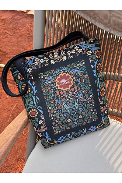 pamukcanta حقيبة قماشية من ويليام موريس قابلة للغسل مع مشابك معدنية 35×38 سم ...