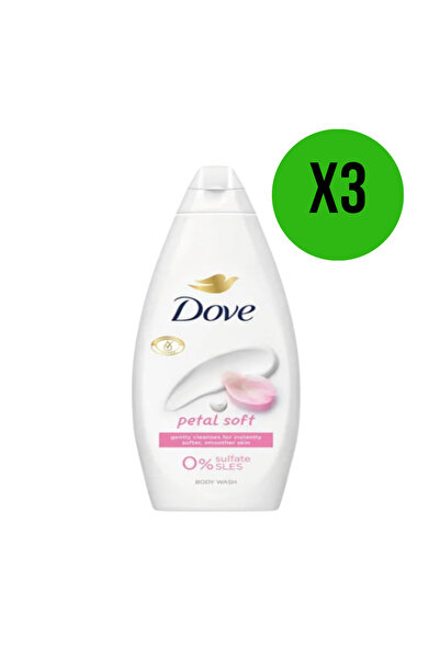 Dove PACKAGE 3X - Essential Care Petal Soft 720 ml – Shower Gel for Delicate Care
