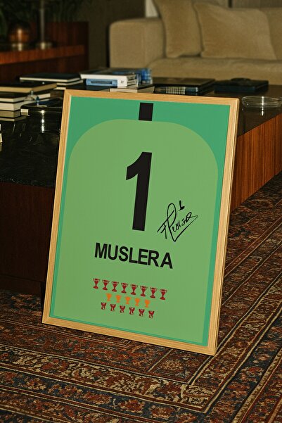 Base Concept Poster autografiat Muslera numărul 1 (înrămat)