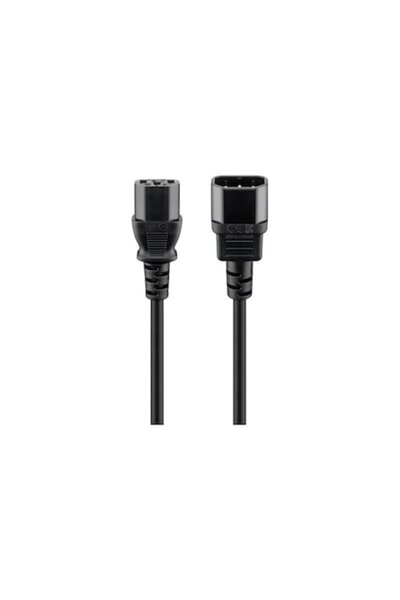 goobay Cablu de alimentare C14 tată - C13 2m negru