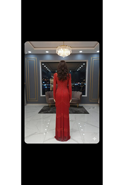 Zeyn KADIN ABİYE BONCUK VE KASNAK İŞİ ABİYE ELBİSE