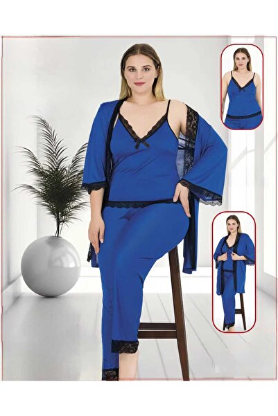 ZAVERA WOMAN Set de pijamale din bumbac 100% piese pentru femei de mărime mare - material elastic piese - Full material elastic