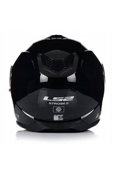 LS2 Strobe 2 Parlak Siyah Çene Açılır Motosiklet Kaskı