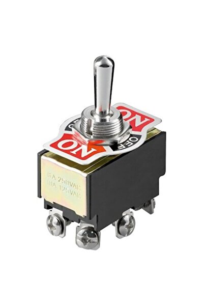 goobay 10114 Întrerupător basculant cu 6 pini, 6A/250V, Gri