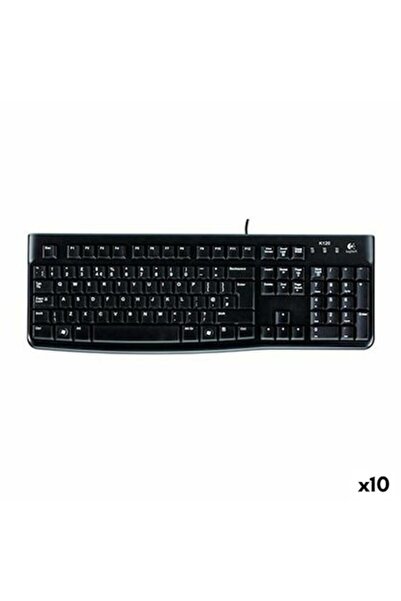 logitech K120 Keyboard Black QWERTY Spanish (10 Units)
