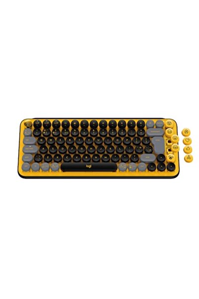 logitech POP Mini AZERTY Wireless Keyboard, Yellow, 2xAAA