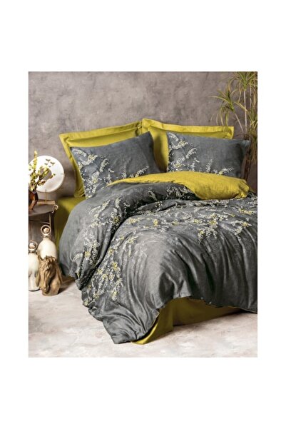 COLOUR COTTON Set husă pilotă satinată pentru pat king size, BUMBAC COLORAT, ...