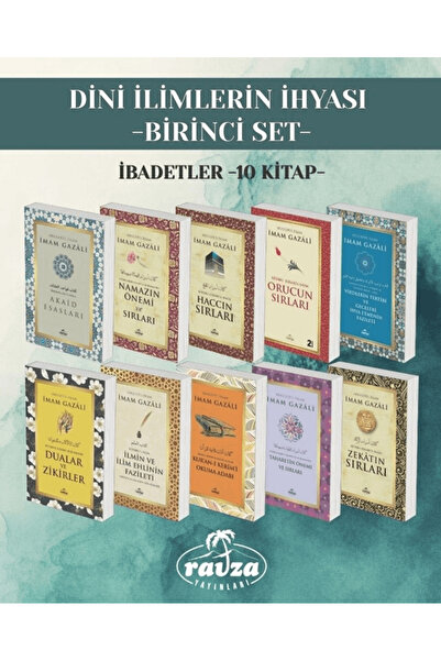 Ravza Yayınları Dini İlimlerin İhyası Birinci Set İbadetler (10 kitap) / / 97...