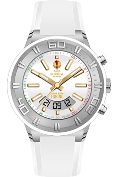 Jacques Lemans Ceas unisex U-50B oțel/silicon cuarț alb