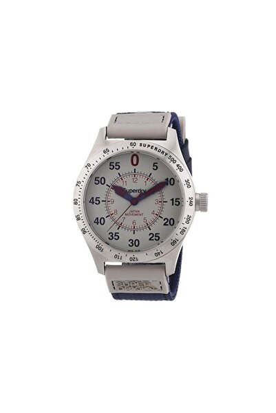 Superdry & Co Ceas unisex Superdry, curea textilă, albastru, 45 mm