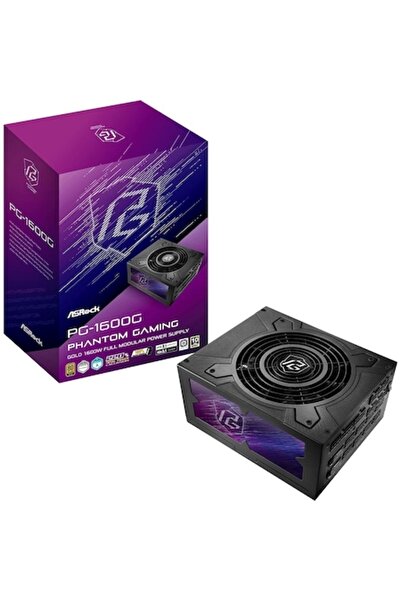 ASROCK Τροφοδοτικό υπολογιστή 1600W 80 Plus Gold, 12 υποδοχές SATA, μαύρο, αρ...