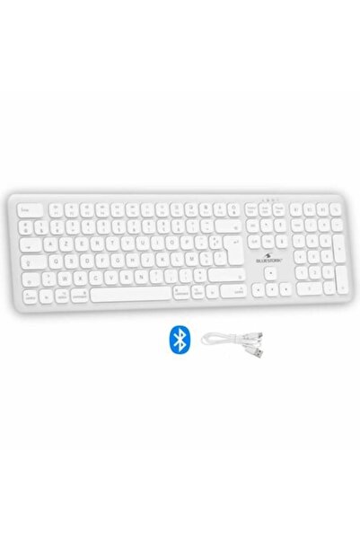 Bluestork Bluetooth Keyboard MAC V2, White, Azerty French