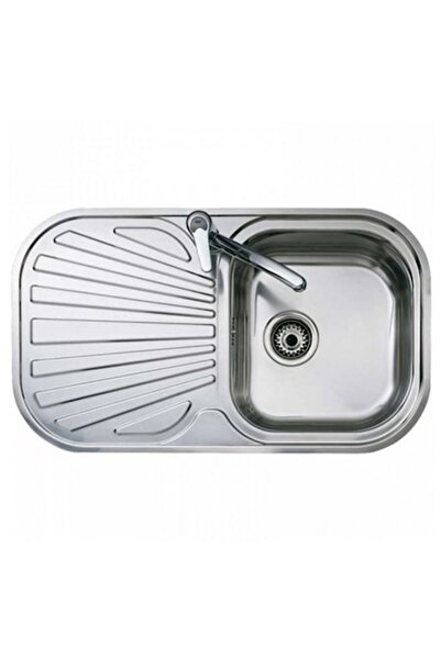 Teka Chiuvetă cu o cuvă și scurgător, 83x48,5 cm, neagră, instalare deasupra ...