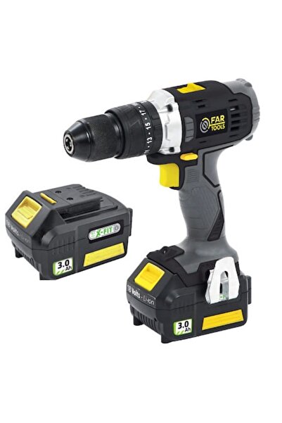 FarTools Mașină de găurit/șurubelniță cu percuție fără fir, 18V, 2x3Ah, 40Nm ...