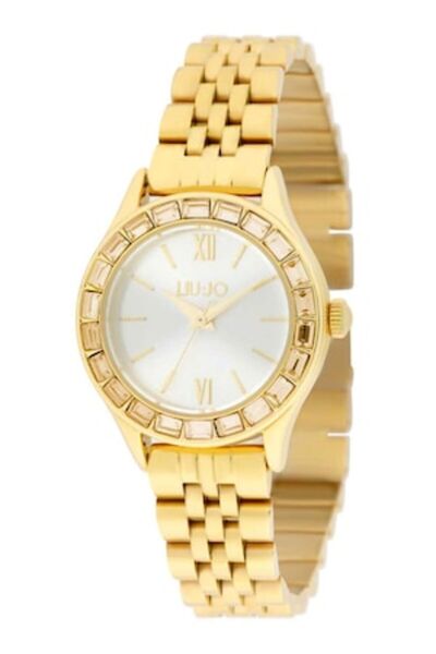 Liu Jo - Stainless Steel Watch with Crystal Dial and Logo, Gold