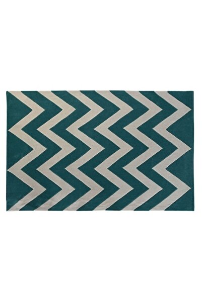 DKD Home Decor Covor DKD Home Decor, Zig zag, bicolor alb/verde, 120x180x2cm