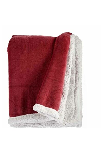 Gift Decor Set of 6 Blankets, Gift Decor, Polyester, 130 x 170 cm, White/Red