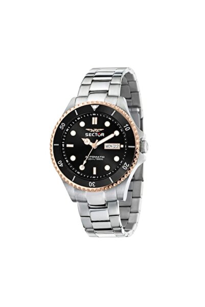 Sector Automatic Watch R3223161009, 43mm case, black ceramic bezel, black dial