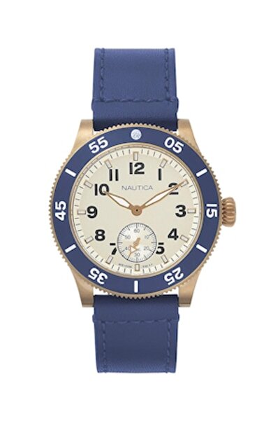 Nautica watch with leather strap, Blue