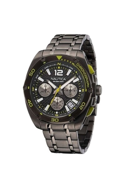 Nautica men's watch NAPTCF210, 44 mm, gray, with date and chronograph