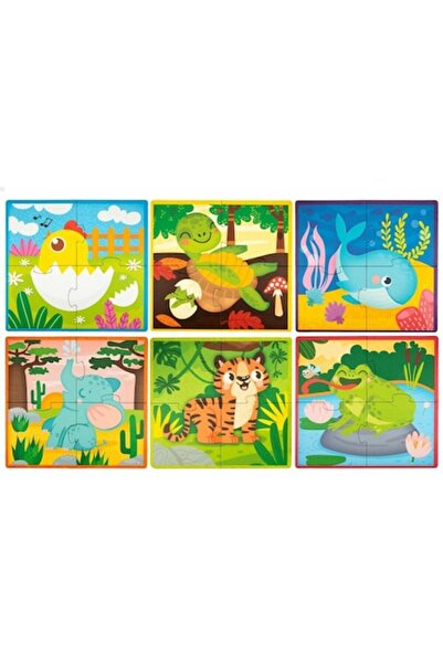 Lisciani 3D Puzzle, 4 pieces, 22 x 23 x 1 cm, 6 pack, Multicolor