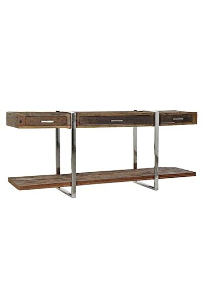 DKD Home Decor Consolă, DKD Home Decor, Lemn / Oțel, 180 x 44 x 75 cm, Maro /...