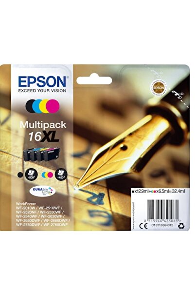 EPSON 16 XL Ink Cartridge Multipack (4-pack) - Black/Cyan/Magenta/Yellow