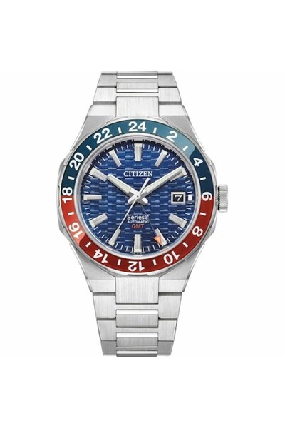 Citizen Men's Watch NB6030-59L, 41 mm, Gray Stainless Steel Bracelet, Blue Dial