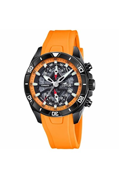 Lotus Ceas bărbătesc 18945/3 - negru și portocaliu, curea din cauciuc, mecani...