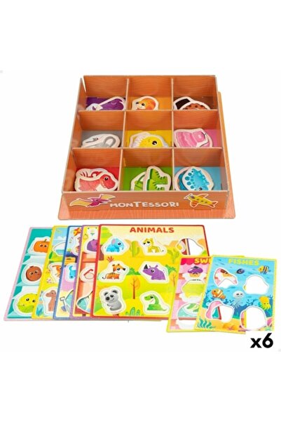Lisciani Set of 6 Educational Color Games Lisciani, 61 pieces, Montessori method, 26x6x26 cm, 1 year+