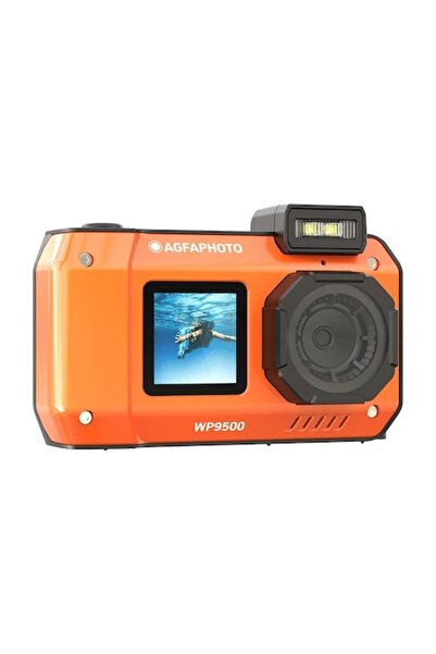 AgfaPhoto Agfa WP9500 Compact Camera, 24MP, 18x Zoom, Waterproof, Orange