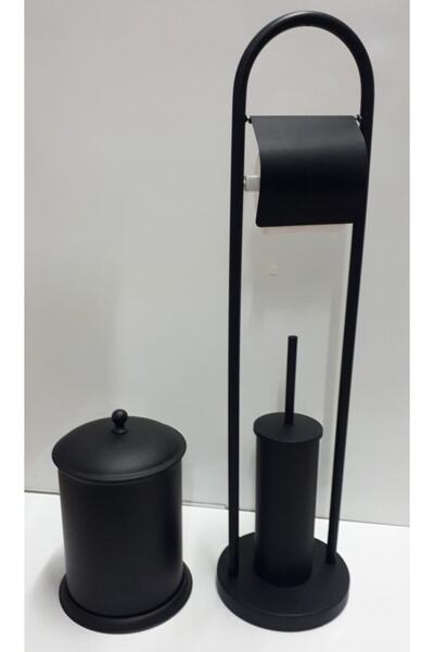 ozbience Siyah Kolon Seti ve 3 Litre Manuel Çöp Kovası, pratik temizlik çözüm...