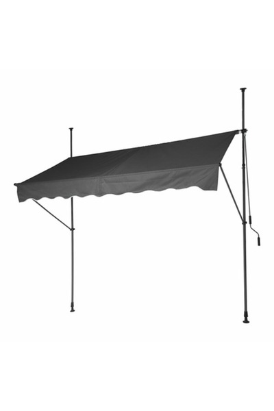 OEM Copertină reglabilă, Poliester, 250x120 cm, Gri