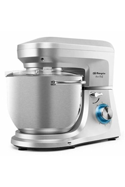 ORBEGOZO AM8000 Kitchen Robot/Mixer, Stainless Steel, 1800W, 6 Speeds, Silver