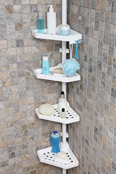 ozbience Şık ve modern yaylı banyo köşe seti, kolay montaj ve temizliğiyle