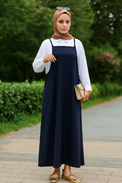 İntive Lingerie Women's Navy Blue Basic Adjustable Strap Jile Dress