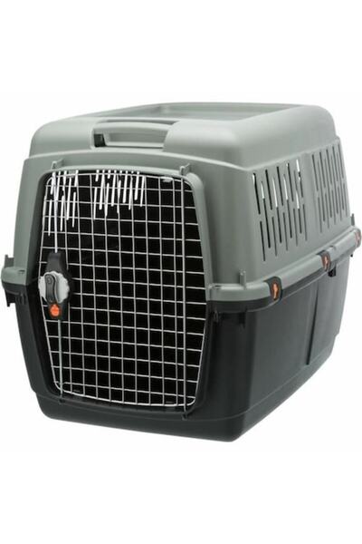 Trixie Plastic Pet Carrier, Black/Grey, 60 x 61 x 81 cm