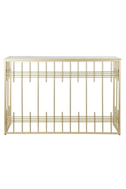 DKD Home Decor Consolă, DKD Home Decor, metal/cristal, negru/auriu, 120x40x81 cm