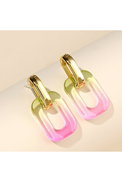 Choice red серьги Transparent Geometric Gradient Color Bicolor AcrylicEarring...