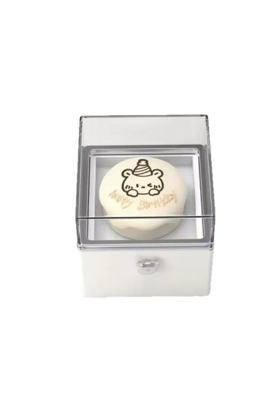 Choice صندوق هدايا على شكل دب أحمر أبيض على شكل حلقة قابلة للطي، مناسب لعيد ا...