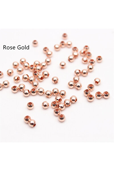 Choice 200 قطعة من خرز الفواصل، 2 × 1 مم، ذهبي وردي، 2 مم، 3 مم، فضي، مطلي با...