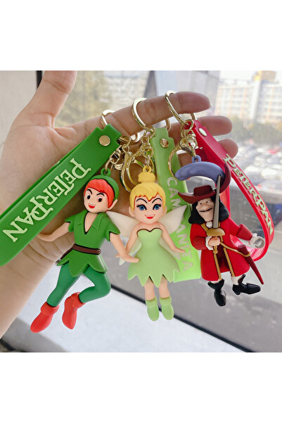 Choice 6 cm set of 3pcs New Cartoon Peter Pan Keychain, Cute Fairy Pirate Hoo...