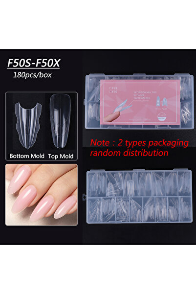 Choice F50S-F50X ١٨٠ قطعة من قوالب الأظافر المزدوجة الجديدة، قوالب أظافر مزدو...