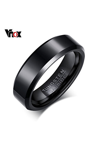 Choice8 8 Silver Color Vnox Black Tungsten Carbide Men's Ring Wedding Engagem...